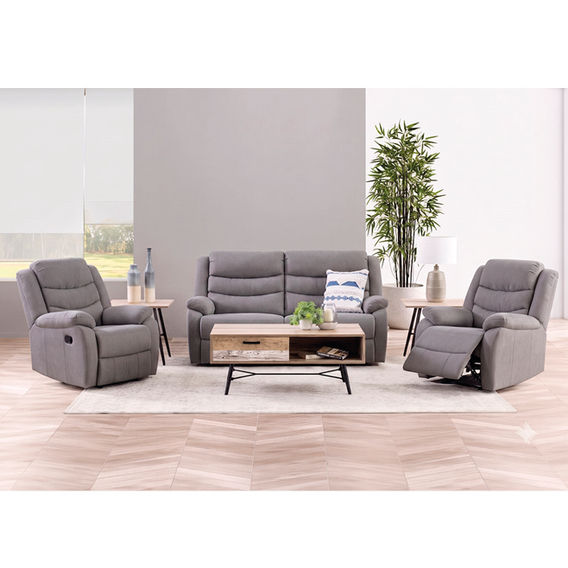 Norfolk 2RR+R+R Recliner Suite - Light Grey Norfolk 2RR+R+R Recliner Suite - Light Grey