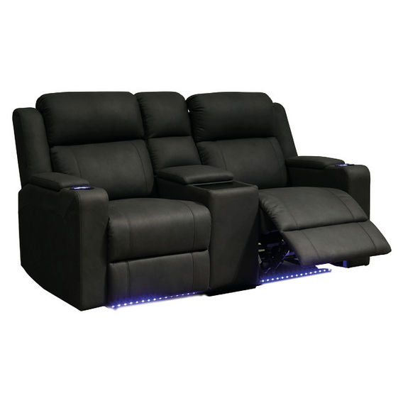 Academy 2 Seater Recliner - Black