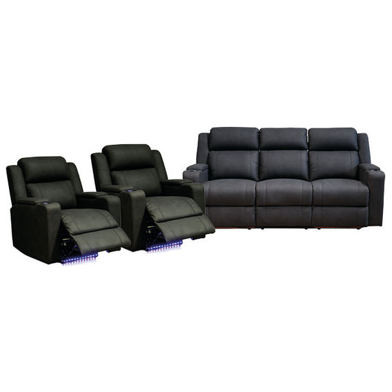Academy 3 Seater Bundle - Black