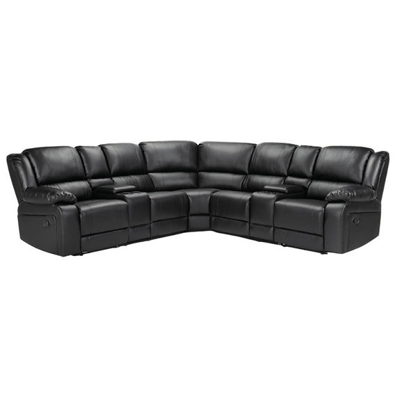 Caetlin Recliner Corner Sofa - Black Caetlin Recliner Corner Sofa - Black