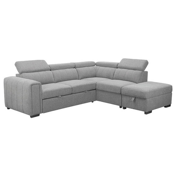 Odelia Corner Sofabed with RHF Storage Ottoman - Grey Odelia Corner Sofabed with RHF Storage Ottoman - Grey