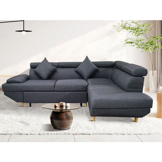 Stella Sectional Sofa Bed - Charcoal