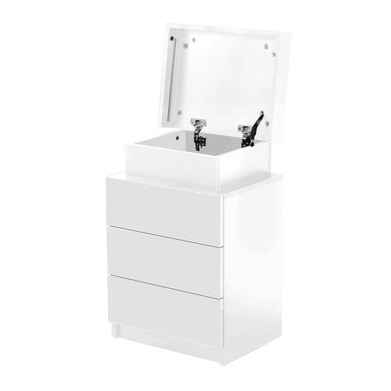 Gloss White Bedside Table With LED Light Gloss White Bedside Table With LED Light
