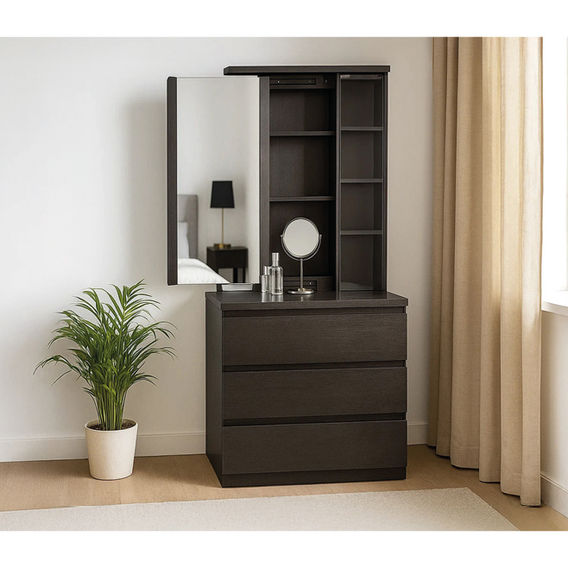 Tiko 3 Drawer Dresser with Storage Mirror