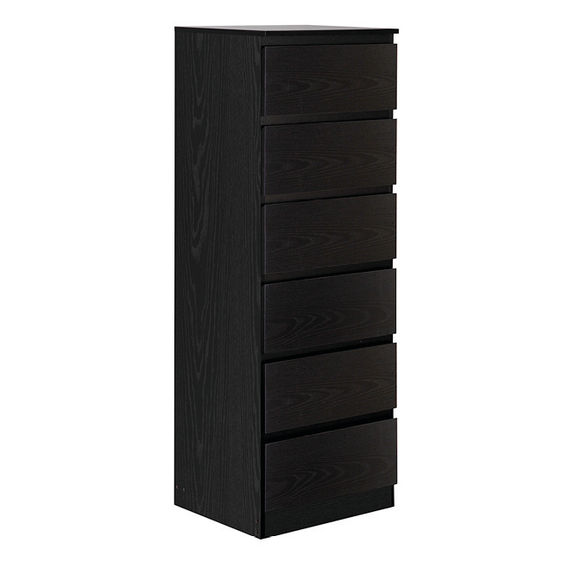 Exclusive 6 Drawer Black Lingerie Chest