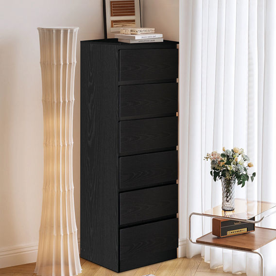 Exclusive 6 Drawer Black Lingerie Chest