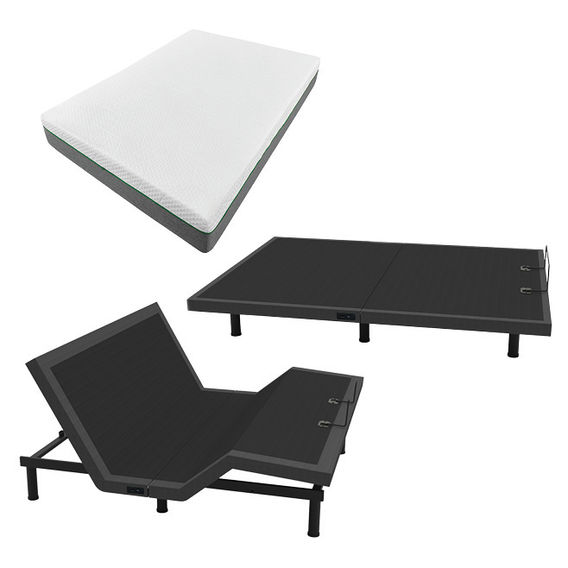 Adjustable Single Electric Bed with Mattress Bundle