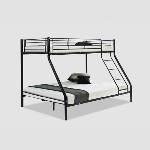 Triple Bed Bunk & Mattress Combo - Black Triple Bed Bunk & Mattress Combo - Black
