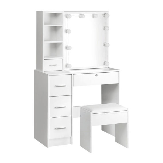 Dressing Table & Stool Bundle with 10 LEDs Dressing Table & Stool Bundle with 10 LEDs