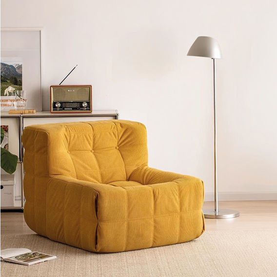 Corduroy Sofa - Yellow Corduroy Sofa - Yellow