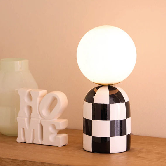 Emporium Archie Table Lamp Black & White Emporium Archie Table Lamp Black & White