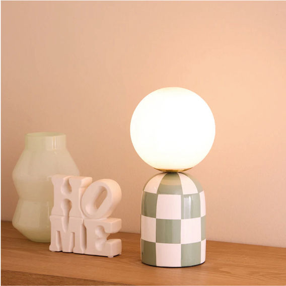 Emporium Archie Table Lamp Green & White Emporium Archie Table Lamp Green & White