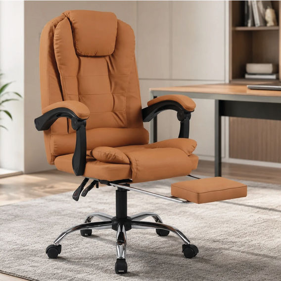 Massage Office Chair - Brown