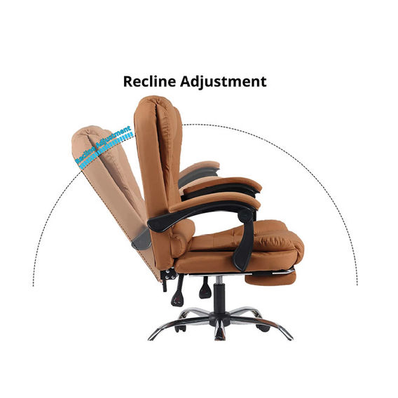 Massage Office Chair - Brown
