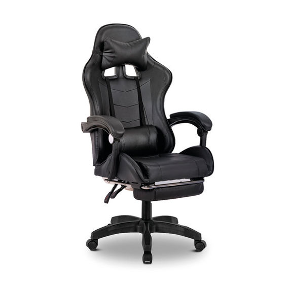Deluxe Gaming Chair with Footrest - Black Deluxe Gaming Chair with Footrest - Black