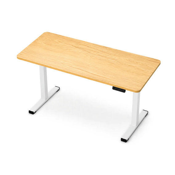 1.2m Height Adjustable Desk - Oak/White