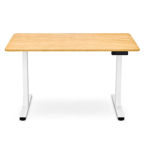 1.2m Height Adjustable Desk - Oak/White