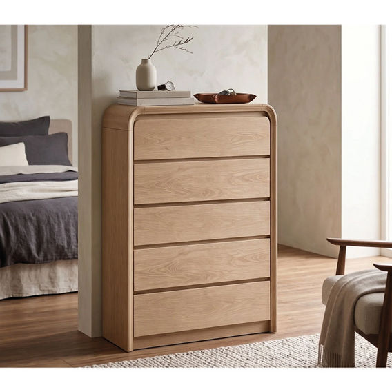 Talen 5 Drawer Tallboy - Natural Talen 5 Drawer Tallboy - Natural