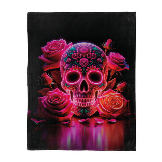 Neon Calavera Quilt Cover Set - King/Super King Neon Calavera Quilt Cover Set - King/Super King