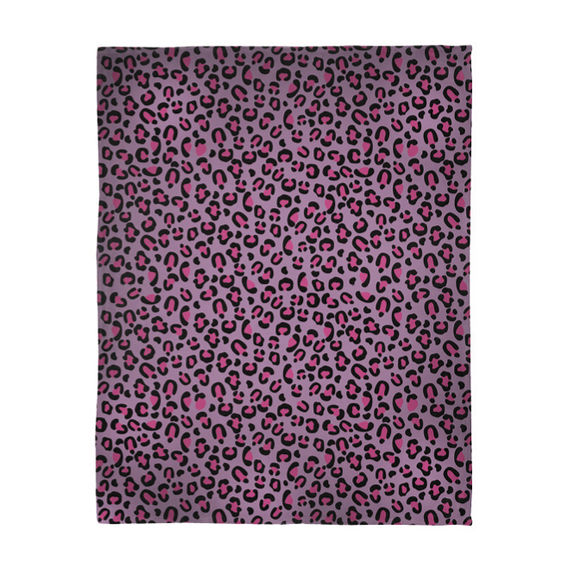 Pink Leopard Quilt Cover Set - Queen