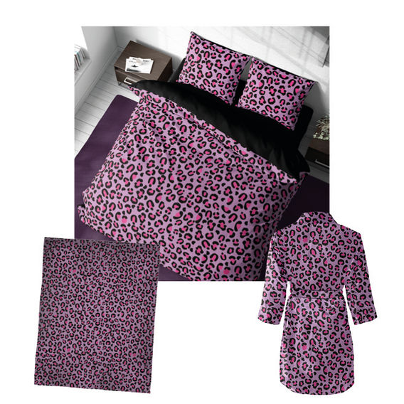 Pink Leopard Quilt Cover Set - King/SuperKing