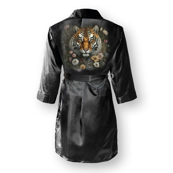 Tiger in Flowers Printed Quilt Cover Bundle - King