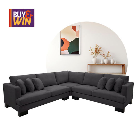 Gemma 5-Seater Modular Lounge in Charcoal