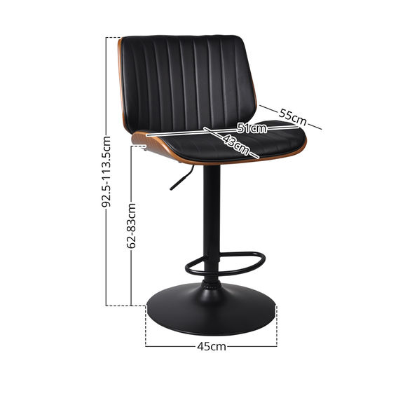 Barcelona Mid Back Adjustable Barstool Bundle