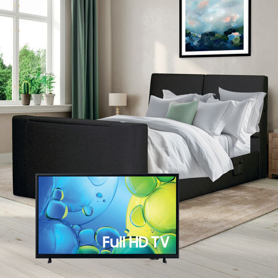 Galaxy TV Bed Bundle NZ Super King - Black
