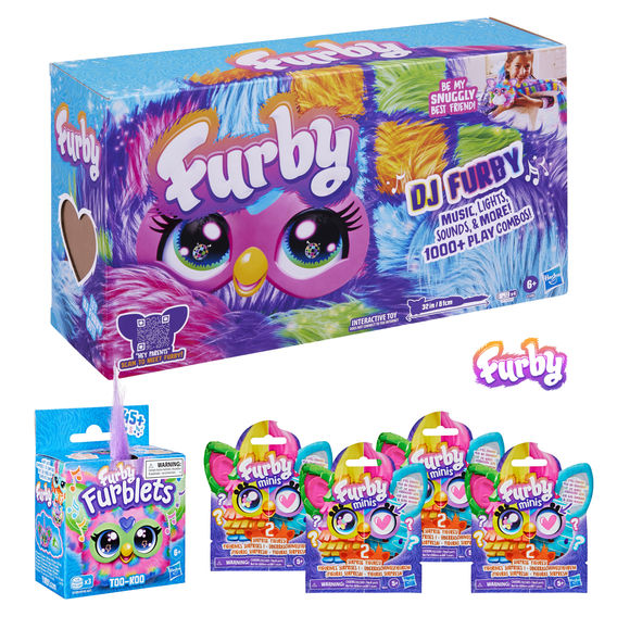 Furby DJ (Rainbow) Bundle